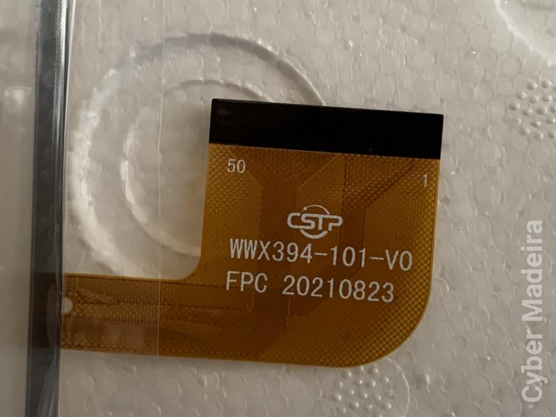 Vidro tatil / touchscreen WWX394-101-V0 Outras