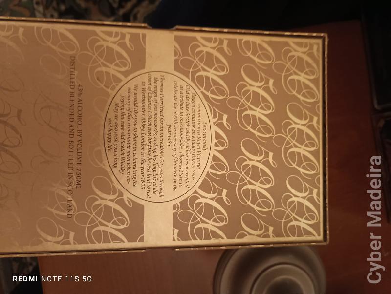 Garrafa de Whisky Old Parr 500 - 15 anos 