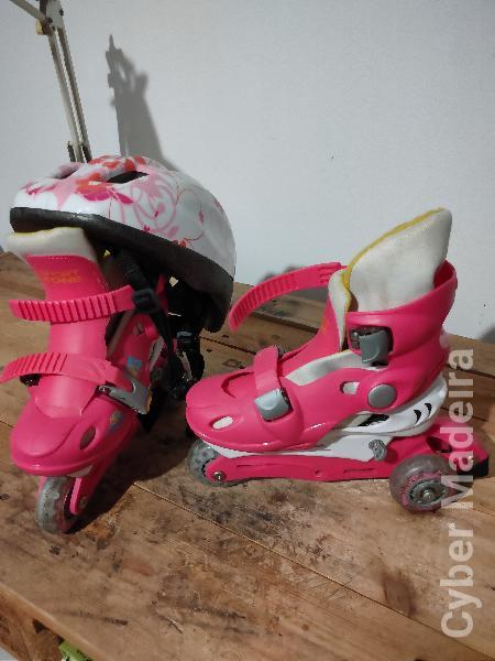 PATINS em linha + CAPACETE