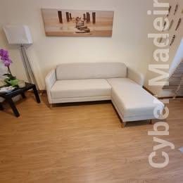 Sofá 3 lugares, c/chaise longue bege IKEA NOVO