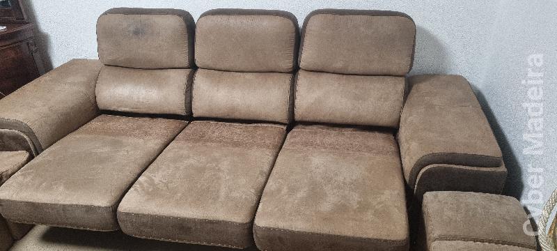 Sofá/SofáCama de 3 Lugares XXL c/ 4 Pufes integrados