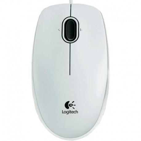 Rato Óptico Logitech 910-003360 USB B100 Branco 1.8m