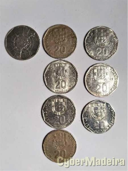 10 Moedas da Republica no valor de 20$ e 50$ Cupro Níquel