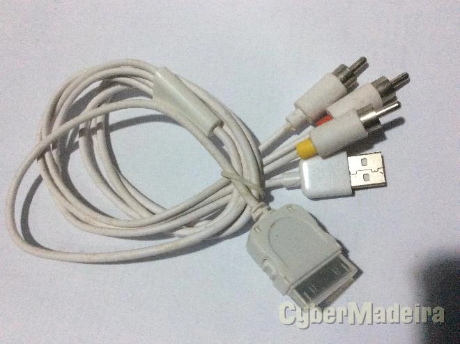 Cabo audio e video para iphone 4 e 4S