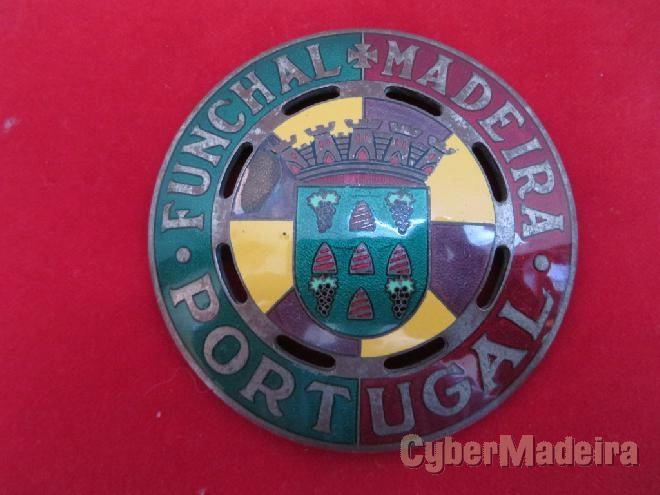 Emblema placa funchal madeira vintage