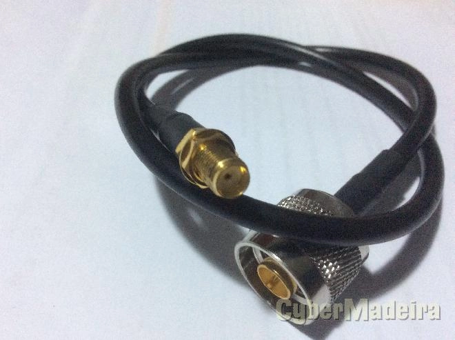 Cabo RG58 pigtail 50CM ficha n macho para sma fêmea