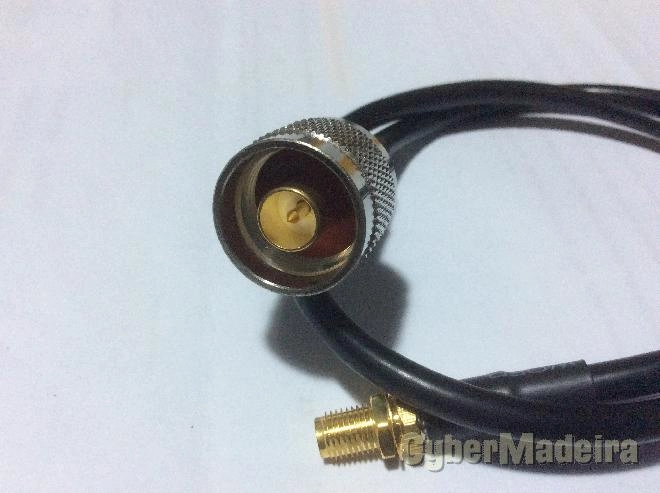 Cabo RG58 pigtail 50CM ficha n macho para sma fêmea