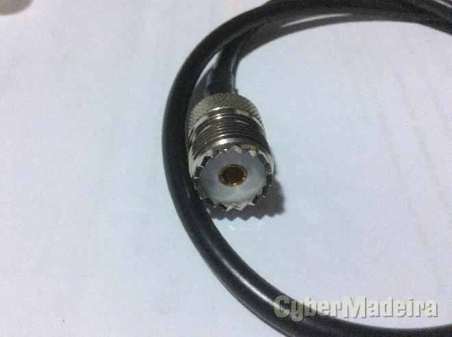 Cabo RG58 pigtail 50CM PL259 fêmea  sma femea