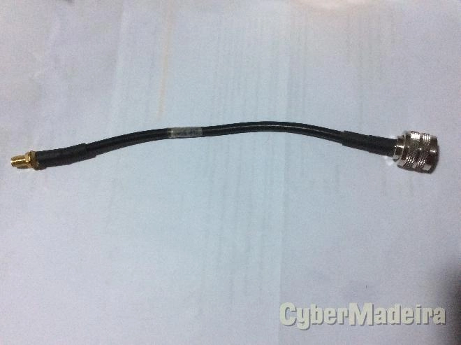 Cabo RG58 pigtail 20CM PL-259 macho sma femea