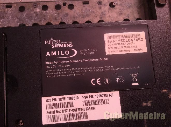 Computador portatil fujitsu siemens amilo SI1520 para pecas Fujitsu
