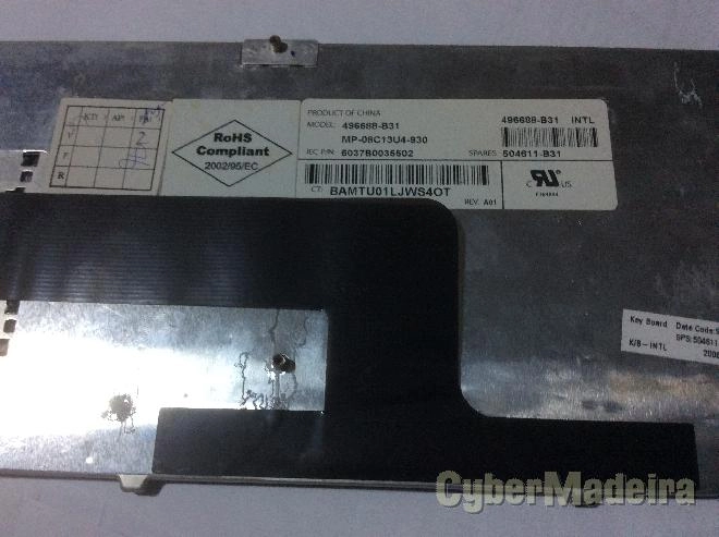 Teclado computador portatil compaq hp 496688-B031 ,  504611-B31