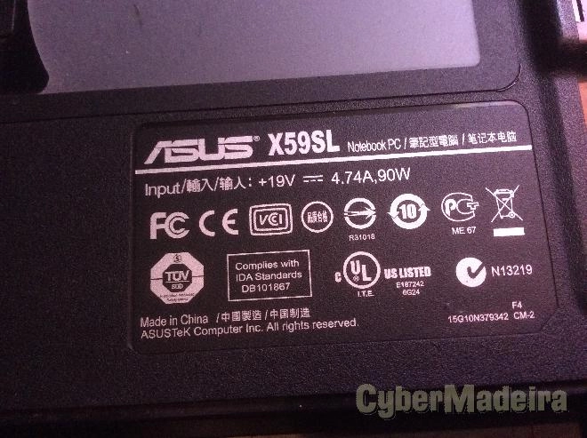 Computador portatil asus X59SL para pecas Asus