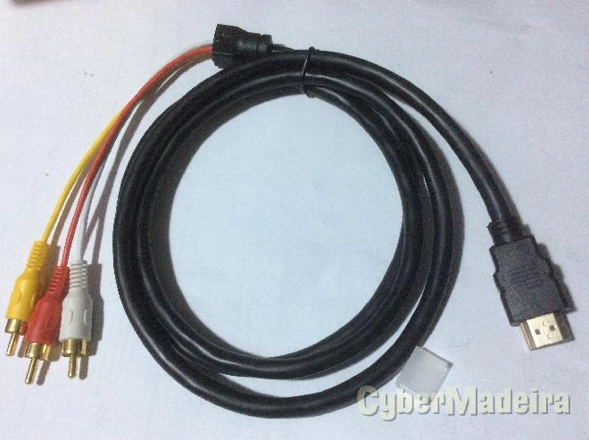 Cabo HDMI com saídas áudio e vídeo RCA