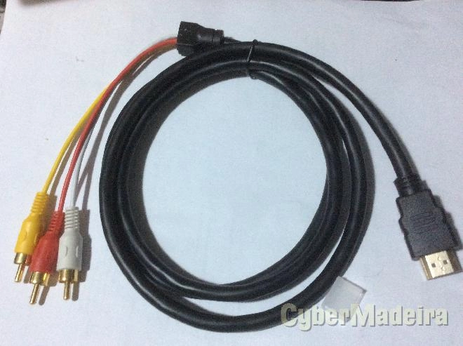 Cabo HDMI com saídas áudio e vídeo RCA