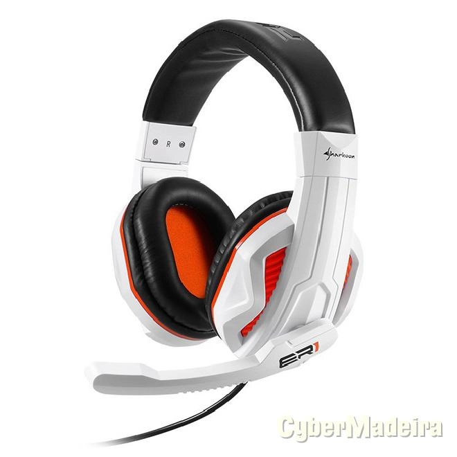 Sharkoon rush ER1 ? gaming stereo headset branco laranja 