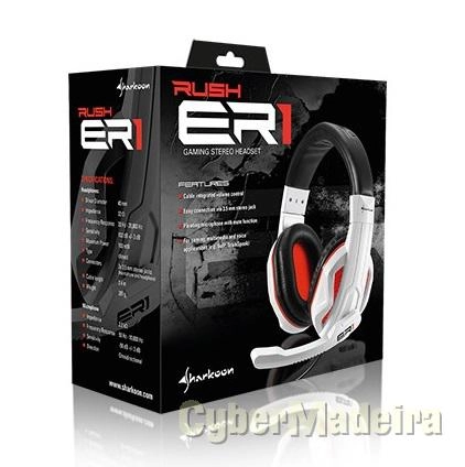 Sharkoon rush ER1 ? gaming stereo headset branco laranja 