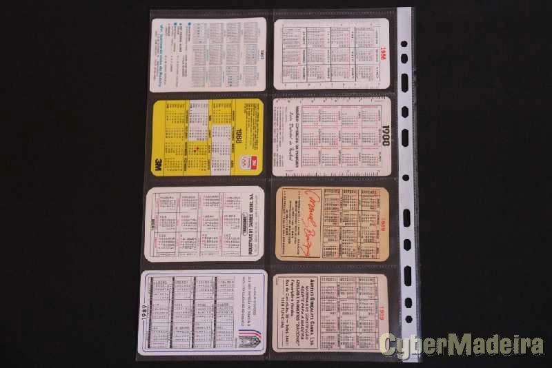 142 calendários de bolso com motivos puplicitários  dos anos 1986 a 2015