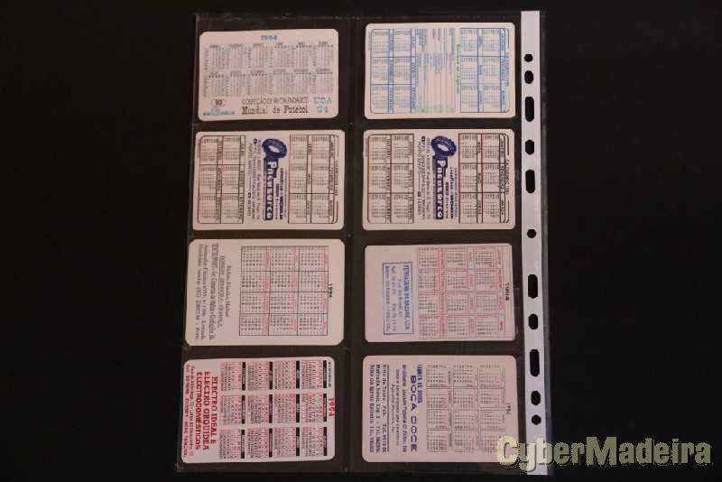 142 calendários de bolso com motivos puplicitários  dos anos 1986 a 2015