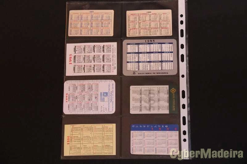 142 calendários de bolso com motivos puplicitários  dos anos 1986 a 2015