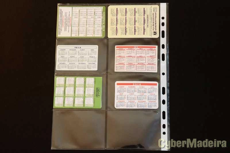 142 calendários de bolso com motivos puplicitários  dos anos 1986 a 2015