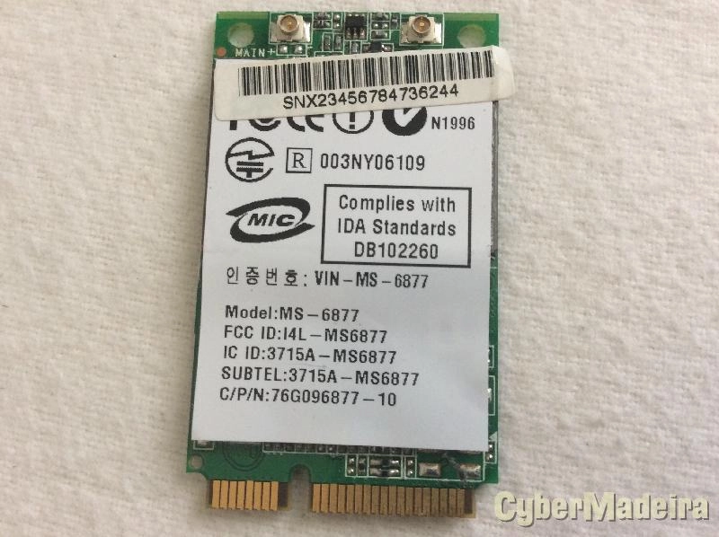 Placa mini pci wi-fi MS-6877  ,  RT2571WF