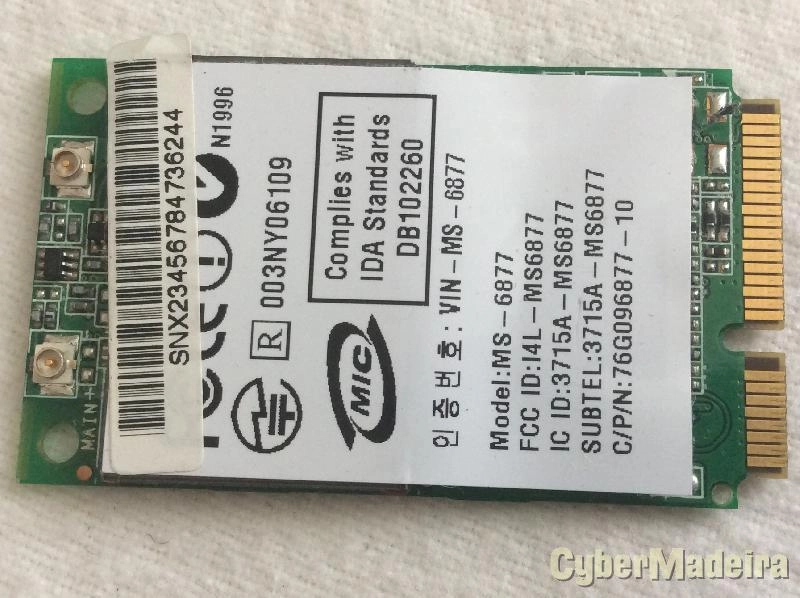 Placa mini pci wi-fi MS-6877  ,  RT2571WF