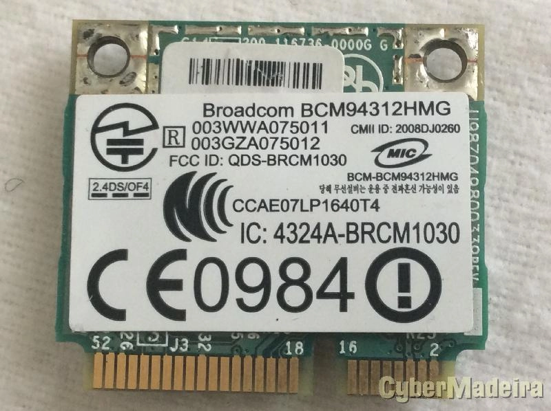 Placa mini pci wi-fi BCM94312HMG , 4324A-BRCM1030