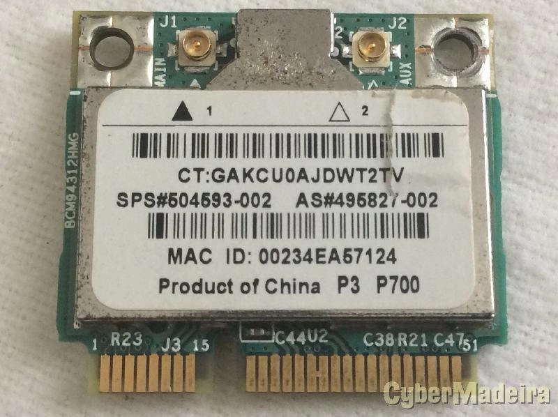 Placa mini pci wi-fi BCM94312HMG , 4324A-BRCM1030