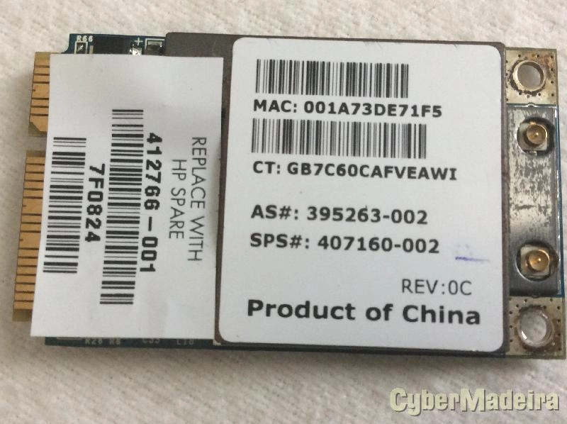 Placa mini pci wifi BCM94311MCAG  , CCS094LPD0066 , 412766-001