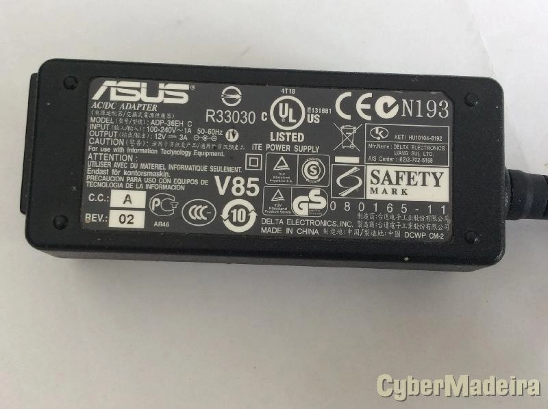 Carregador netbook asus eeepc ADP-36EH para 900 900A 900H 900HA 901 904 1000H 1000HE Asus