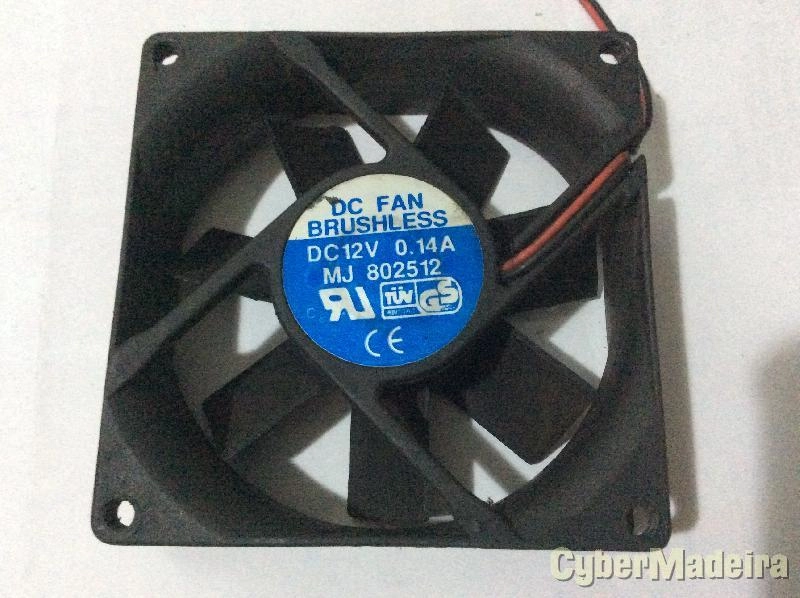 Ventoinha DC FAN BRUSHLESS 8x8x2,5cm 12V 0,14A