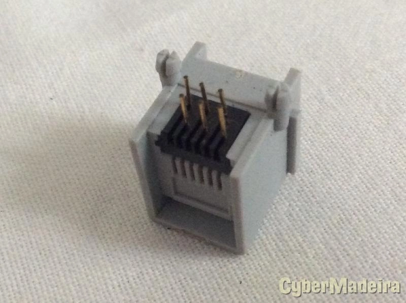 Ficha RJ11 RJ12  6P/6C para PCB