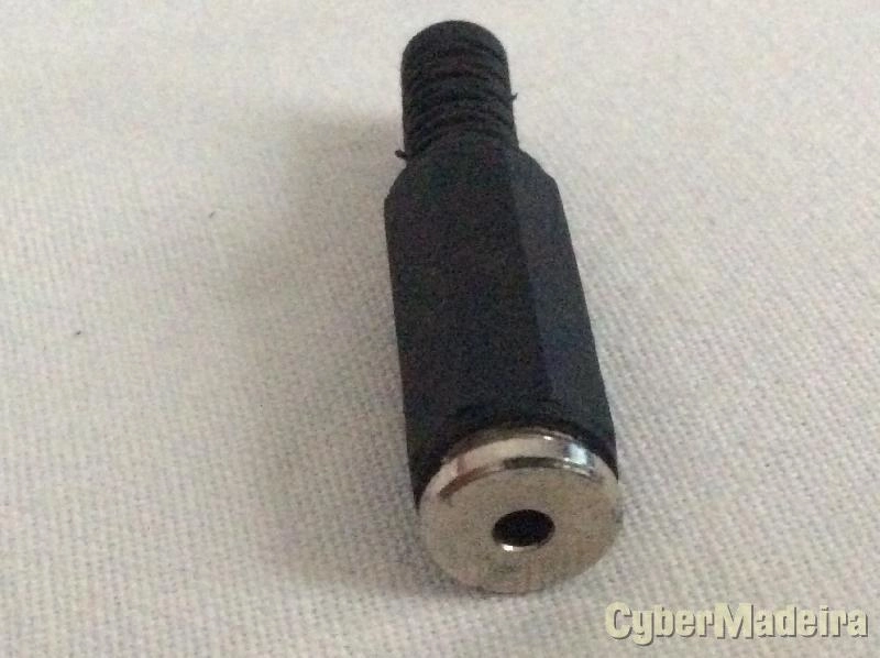 Ficha Jack 3,5mm stereo femea para cabo
