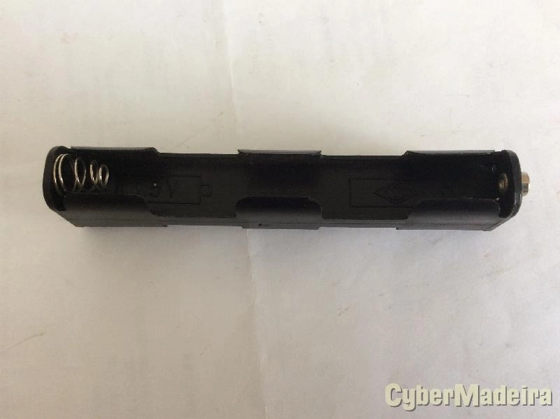 Suporte retangular 4 pilhas aa R6 com clip