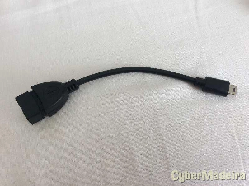 Cabo OTG ficha mini USB para USB A
