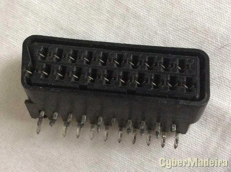 Ficha Scart ângulo 90 graus para PCB