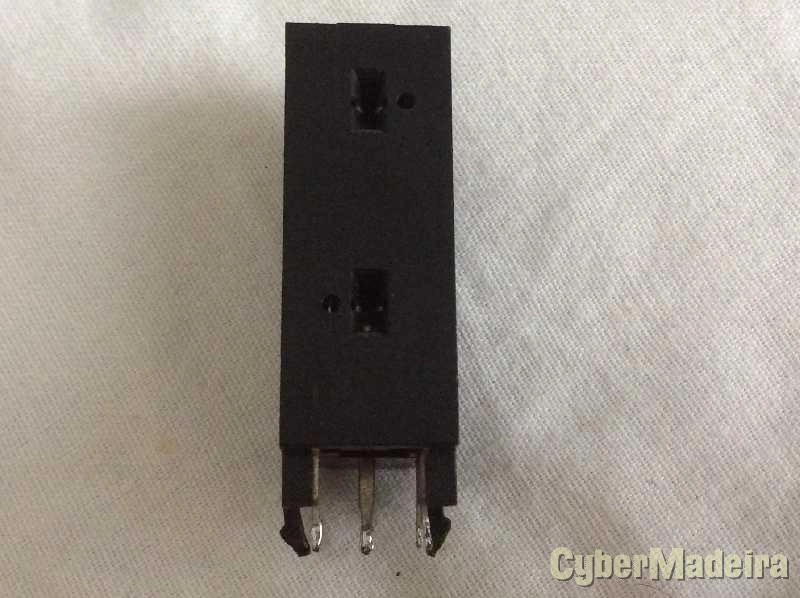 Ficha dupla ponto traço vertical para PCB