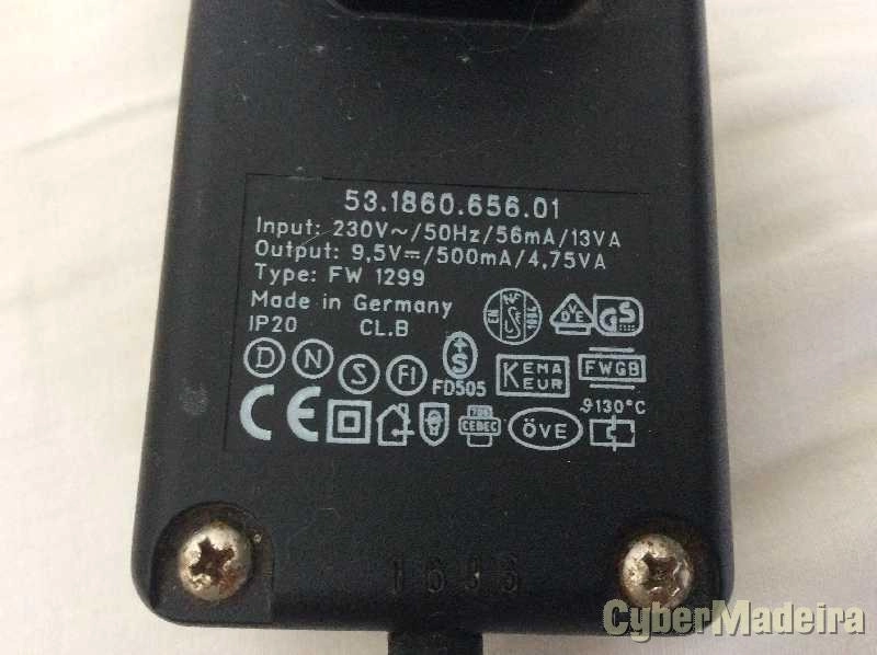 Carregador 53.1860.656.01  FW 1299  9,5V 500mA