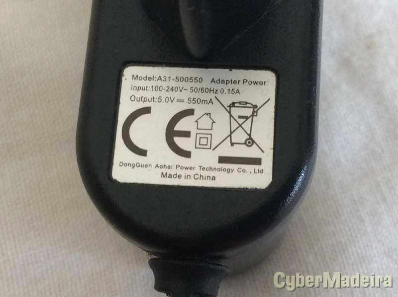 Carregador ficha micro usb 5V 550mA