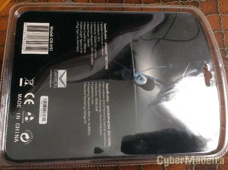 Headset com microfone  Canyon CN-HS1