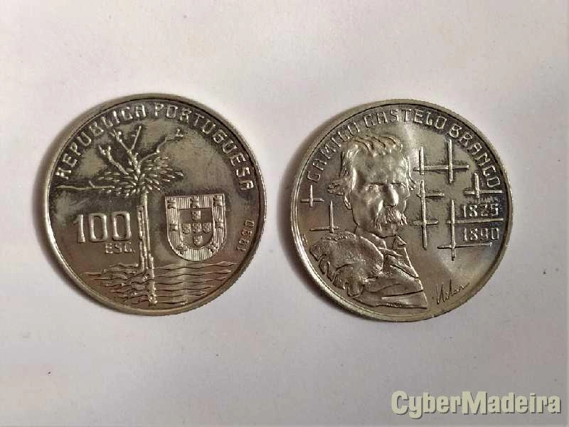 6 Moedas Comemorativas de cupro níquel de valor facial de 100$00