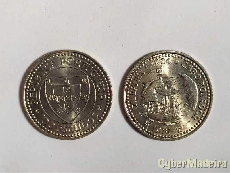 6 Moedas Comemorativas de cupro níquel de valor facial de 100$00