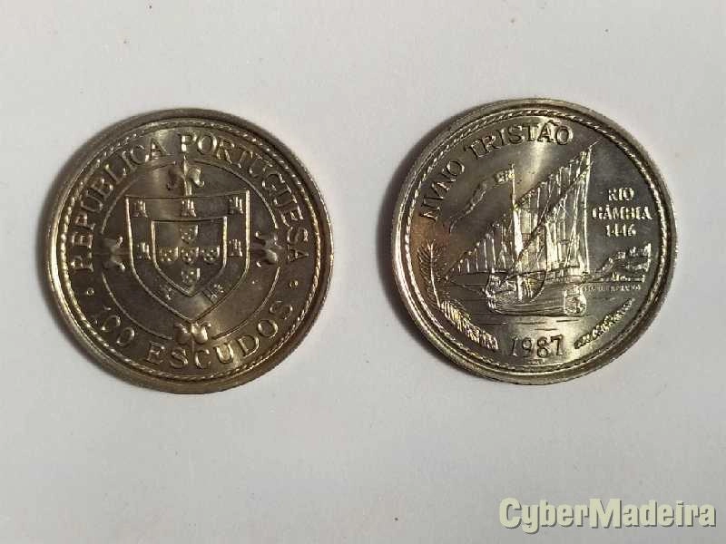 6 Moedas Comemorativas de cupro níquel de valor facial de 100$00