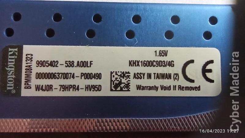 Memória DDR 3 4G