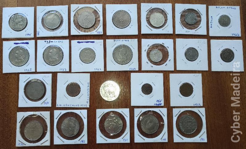 Lote de moedas antigas - Republica e ex-colónias