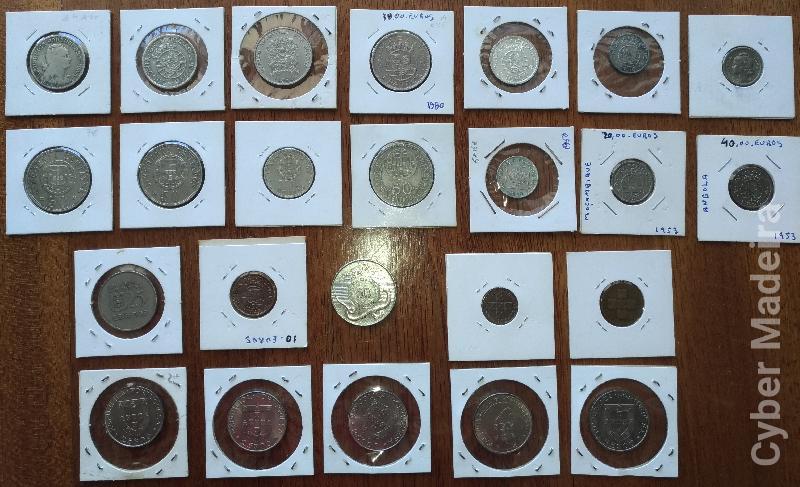 Lote de moedas antigas - Republica e ex-colónias