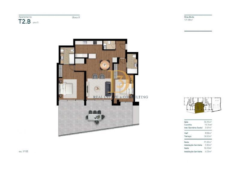 Apartamento T2 para Venda Santa Luzia, Centro