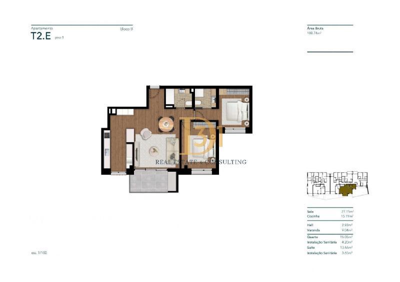 Apartamento T2 para Venda Santa Luzia, Centro