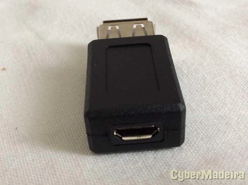 Adaptador micro usb 5 pinos femea para USB 2.0 tipo A femea