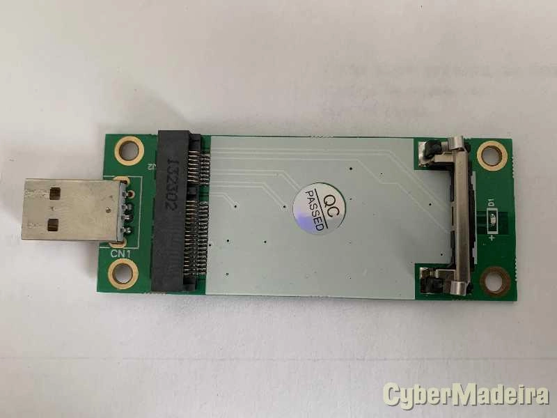 Adaptador mini PCI Express para USB com SIM